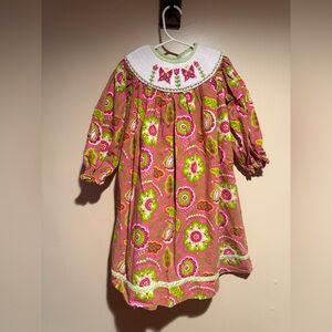 Surcie Smocked Dress butterfly paisley size 4T